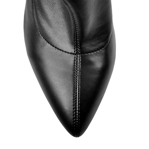 <strong>Women's</strong> <strong>Black</strong> Over-The-Knee <strong>Boots</strong> Shiny Iridescent Stripe Pointed Toe High Heel Party <strong>Boots</strong> - Product Image 5