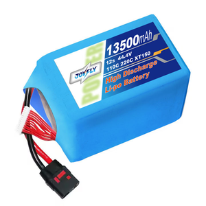 แบตเตอรี่ 12s 44.4V 10000/13500/18000mAh 10C/25C/60C/110C สำหรับโดรน UAV OEM/ODM ลิเธียมโคบอลต์ออกไซด์ (LiCoO2) คาโทด 500 รอบการใช้งาน -20~60 องศาเซลเซียส ปรับแต่งได้ - Product Image 4