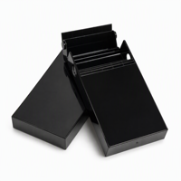Boîte en plastique CR colorée à couvercle articulé résistant aux enfants, emballage rectangulaire pour le stockage du tabac, mini étui à cigarettes avec couvercle articulé