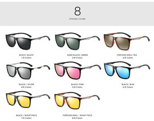 Aoron A536 Gafas de sol clásicas unisex Marco cuadrado de moda <span class=keywords><strong>Lentes</strong></span> polarizadas Gafas de sol Hombres Mujeres Marco de aluminio <span class=keywords><strong>Lentes</strong></span> TAC - Product Image 6