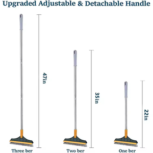 แปรงขัดพื้น3อิน1ปรับได้แปรงขัดพื้นรูปตัววีพร้อมด้ามจับยาวสำหรับพื้นห้องน้ำ - Product Image 3