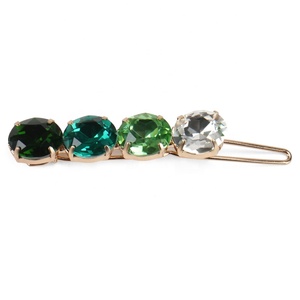 Premium Rhinestone Hair Clip Women <strong>Fashion</strong> Alloy <strong>Hairpin</strong> with Crystal Custom Multi <strong>Color</strong> Crystal Hair Pins - Product Image 5