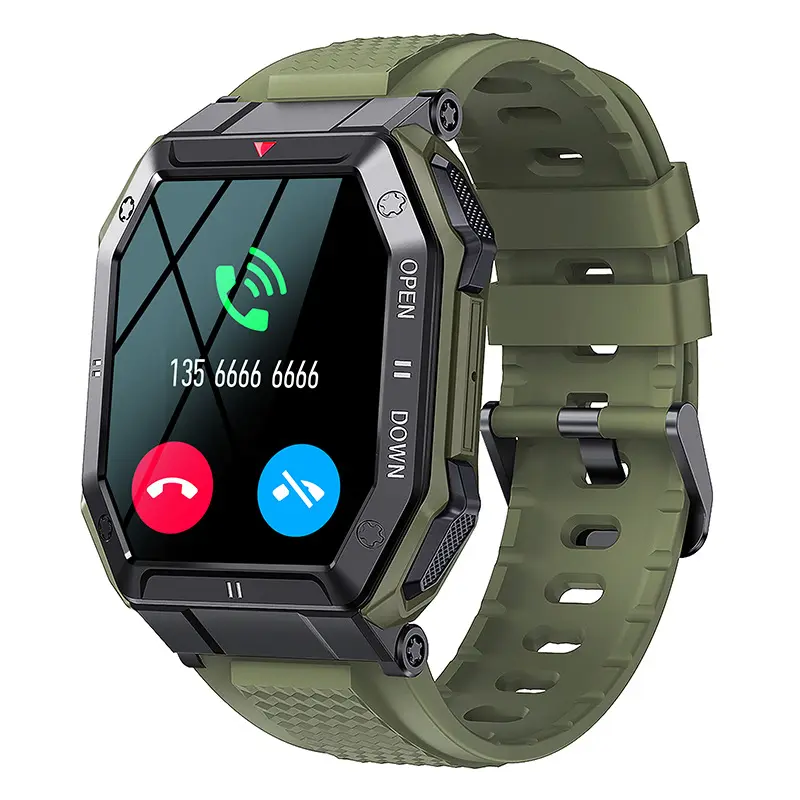 New outdoor smartwatch BT talk heart rate blood pressure blood oxygen music Multi-exercise mode