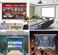 Écran de projection électrique à vente chaude, 100 pouces, moteur, télécommande, écran de projection mural rétractable