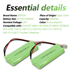 Batterie rechargeable Ni-MH AA 5/4AAAA 800MAH 2.4V pour téléphones sans fil <span class=keywords><strong>VTech</strong></span> BT18443 BT28443, LS6115 6215 Motorola B801 B803 - Product Image 4