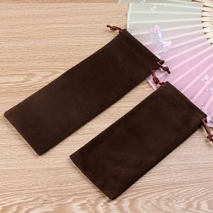 High Grade Delicate Soft Velvet Drawstring Jewelry Comb <b>Bag</b> Unique Portable Design Logo Packaging Dust Pouch Box for Jewelry - Product Image 5
