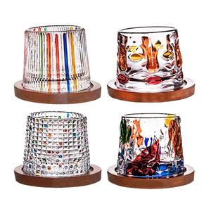 Vasos de Licor de Cristal al por Mayor, Vaso Giratorio para Whisky con Base Pesada, Copa para Licores, Vajilla Personalizada con Logotipo para Bares de Hotel - Product Image 1
