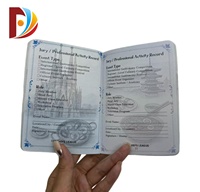Libreta de Certificados Estilo Pasaporte Negra Personalizada al por Mayor, Impresión en Lámina Multicolor, Texto Personalizado, Folleto de Recuerdo de la Liga de Chefs