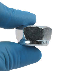 Гайка самоконтрящаяся (нейлоновая) <span class=keywords><strong>DIN</strong></span> 985 из высокоуглеродистой стали, класс прочности 10, с сине-белым цинковым покрытием - Product Image 3