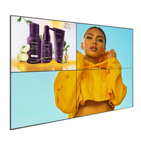 Écran publicitaire mural super fin de 55 pouces avec un espace de bordure de 0,88 mm, écran de montage vidéo 4K, mur vidéo