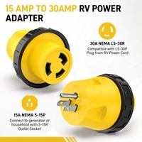 Adaptateur RV Guankai LP19.7 homologué ETL, 5-15P vers L5-30R, 15A/125V vers 30A/250V, verrouillage par torsion pour générateur et camping-car