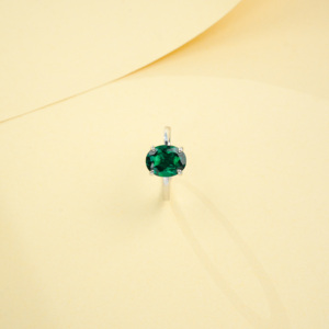 Fashion <b>Emerald</b> <b>Ring</b> in S925 Sterling <b>Silver</b> - Product Image 3
