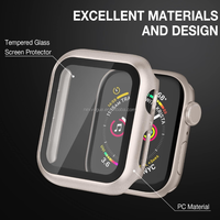 Étui de protection sportif de luxe avec verre trempé et pare-chocs en PC anti-traces de doigts et résistant aux rayures pour toute la gamme de montres