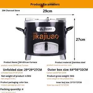 Poêle à <span class=keywords><strong>bois</strong></span> <span class=keywords><strong>en</strong></span> acier inoxydable, usine source, pour pique-nique <span class=keywords><strong>en</strong></span> extérieur et usage domestique, portable et multifonctionnel - Product Image 6