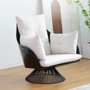 เก้าอี้พักผ่อนในร่มแบบหมุนได้ เก้าอี้นั่งเล่นหุ้มเบาะทันสมัยสำหรับห้องนั่งเล่นและห้องนอน - Product Image 3