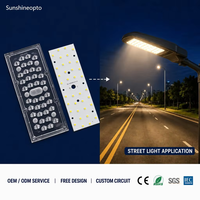 Module PCB de lampadaire LED 20W 173mm 36H1 SMD 3030 avec kit de lentilles, service de conception personnalisée OEM ODM gratuit pour éclairage de jardin