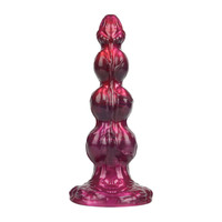 Silikon-Kürbis-Ei-förmiger Analplug, Unisex-Masturbator, Saugnapf, manueller Dildo, 100 % wasserdicht, Erwachsenenartikel, leicht zu öffnender Analplug