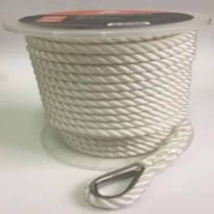 3/8" X 200'PREMINUM THREE STRAND TWISTED ANCHOR LINE NYLON MARINE ROPE - Product Image 4