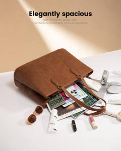 Sac à main pour ordinateur portable de 15,6 pouces, durable et protecteur, avec protection rembourrée, matériau résistant à l'eau, pour une utilisation quotidienne par les professionnels - Product Image 3