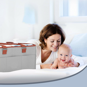 KUYUE Luxury Little Diaper Caddy Organizer, Large Felt Nursery Basket, <strong>Changing</strong> <strong>Table</strong> Organizer for Baby Diaper Storage - Product Image 6