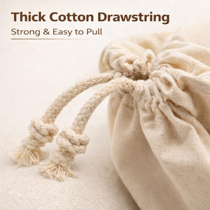Eco Cotton <b>Drawstring</b> <b>Pouches</b> for Handmade Products and Artisan Packaging - Product Image 5