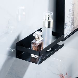 <strong>Kitchen</strong> Bathroom Accessories <strong>Shower</strong> Shelf Wall Mounted Storage Organizer Rack Bathroom Shelf with Black Color - Product Image 6