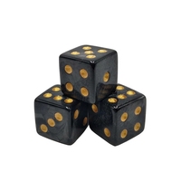 Dés à six faces personnalisés en acrylique et résine, noirs, 16 mm, colorés, pour jeux de société RPG DND, jeux à boire pour adultes et jeux d'amour érotiques, en gros