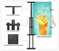 Support de bannière publicitaire X avec acrylique et néon flexible, résistant à la rouille, couleurs personnalisables pour les expositions et la publicité