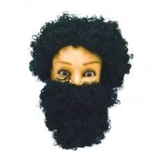 Happy Party Black Beard Costume Prop Accessoire d'événement pratique-BK - Product Image 1
