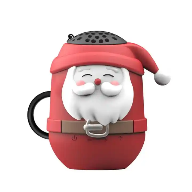 T99 Christmas Gifts Cartoon Cute Santa Claus Mini Blue tooth Speaker Wireless TWS Stereo Soundbar Waterproof MP3 Music Player