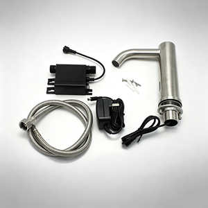 Mitigeur de lavabo infrarouge automatique sans contact à montage sur plan, finition polie en acier inoxydable 304, moderne, à trou unique - Product Image 3