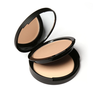Nouvelle marque privée poudre compacte végétalienne fond de teint poudre de maquillage poudre de réglage couverture complète correcteur mat presse poudre pour peau foncée