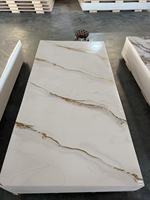 Feuille de marbre artificiel en PVC, haute brillance, imperméable, facile à nettoyer, panneau décoratif moderne pour la maison, découpé sur mesure, en rouleau