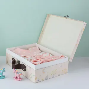 Caja de impresión de diseño personalizado, regalo de bebé, cajas de recuerdo de memoria para bebé