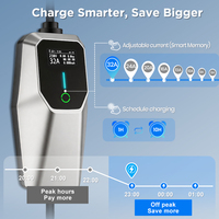 Chargeur EV Junsun Type 2 monophasé 230V 7,5KW, chargeur portable rapide pour véhicules électriques, boîte de charge EV 6-32A, chargeur avec prise CEE 10m