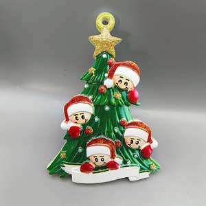 Gepersonaliseerde Familie Kerst 2025 Handgemaakte Hars Kerst Custom Naam Jaar Familie Van 4-8 Cadeau Voor Kerst 2025 - Product Image 4