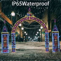 Al Aire Libre impermeable LED 2D patrón grande Navidad paisaje decoración iluminación IP65 Cruz calle motivo luz Navidad poste