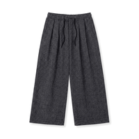 Culottes plissées en lin taille haute coupe ample longueur genou pour femme – Style minimaliste, taille élastique, couleur unie