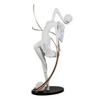Lampadaire LED Sculptural Moderne avec Base en Fibre de Verre E27 Design Humain pour Hôtel et Coin Salon