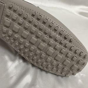 Mocasines Planos Grises Naturales para Hombre, Zapatos Casuales de Piel de Becerro Genuina, Mocasines Formales para Conducir - Product Image 4