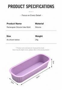 482 ° Moule à pain en silicone résistant à la chaleur pour friteuse à air et four, moule rectangulaire antiadhésif pour gâteau, tapis de cuisson réutilisable pour pain au levain - Product Image 2