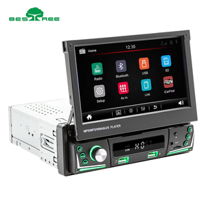 Bestree Máy Phát MP5 7 Inch Máy Phát <span class=keywords><strong>DVD</strong></span> BT Cho Xe Hơi Có Thể Thu Gọn Màn Hình Cảm Ứng Âm Thanh Nổi 1 Din Đa Ngôn Ngữ - Product Image 1