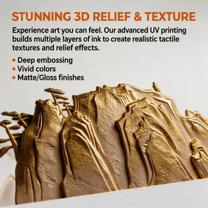 Dipinto in Rilievo 3D Personalizzato con Texture UV per Decorazione Alberghiera Certificato REACH - Product Image 4