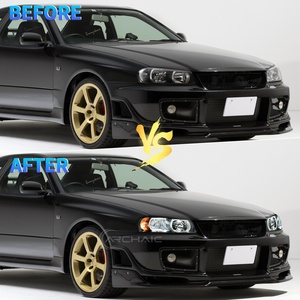 ไฟหน้ารถแบบโบราณสำหรับนิสสันสกายไลน์ <span class=keywords><strong>GT</strong></span>-R GTR ไฟหน้า R34 BNR34 gtt 1998-2002 OE Style อัพเกรดไฟหน้า LED แบบเปลี่ยนได้ไฟหน้า - Product Image 3