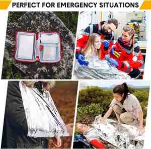 130x210cm Portable Foil Thermal Blanket Windproof Waterproof Emergency First Aid All-Season Outdoor Survival 55g PET Film - Product Image 3