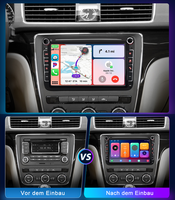 Autoradio GPS Navigation sans fil Apple CarPlay Android Auto 2 Go de RAM 32 Go de ROM Plug and Play Stéréo pour VW SEAT Skoda