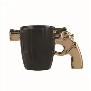 Кофейные кружки с пистолетной ручкой, кружки с ручкой в форме пистолета, креативная кружка, посуда для напитков, оптовая продажа, креативная керамическая забавная кружка для пистолета, кружка для молока, чая, 3D