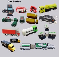 Clé USB 3.0 32 Go en forme de voiture, camion ou bus de dessin animé personnalisée, avec impression 3D, en forme de ballon de sport, en caoutchouc, nouveau cadeau avec cryptage