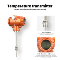Transmetteur de température numérique industriel 4-20mA HART avec sonde PT100 en acier inoxydable, prix usine, prêt à être expédié