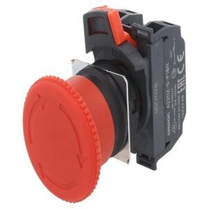 Nouveau et en stock A22NE-M-P202-N Interrupteur : Barre de sécurité. Bouton rouge 2 NC 22 mm : Champignon - OM pour PLC, contrôleurs dédiés PAC - Product Image 1